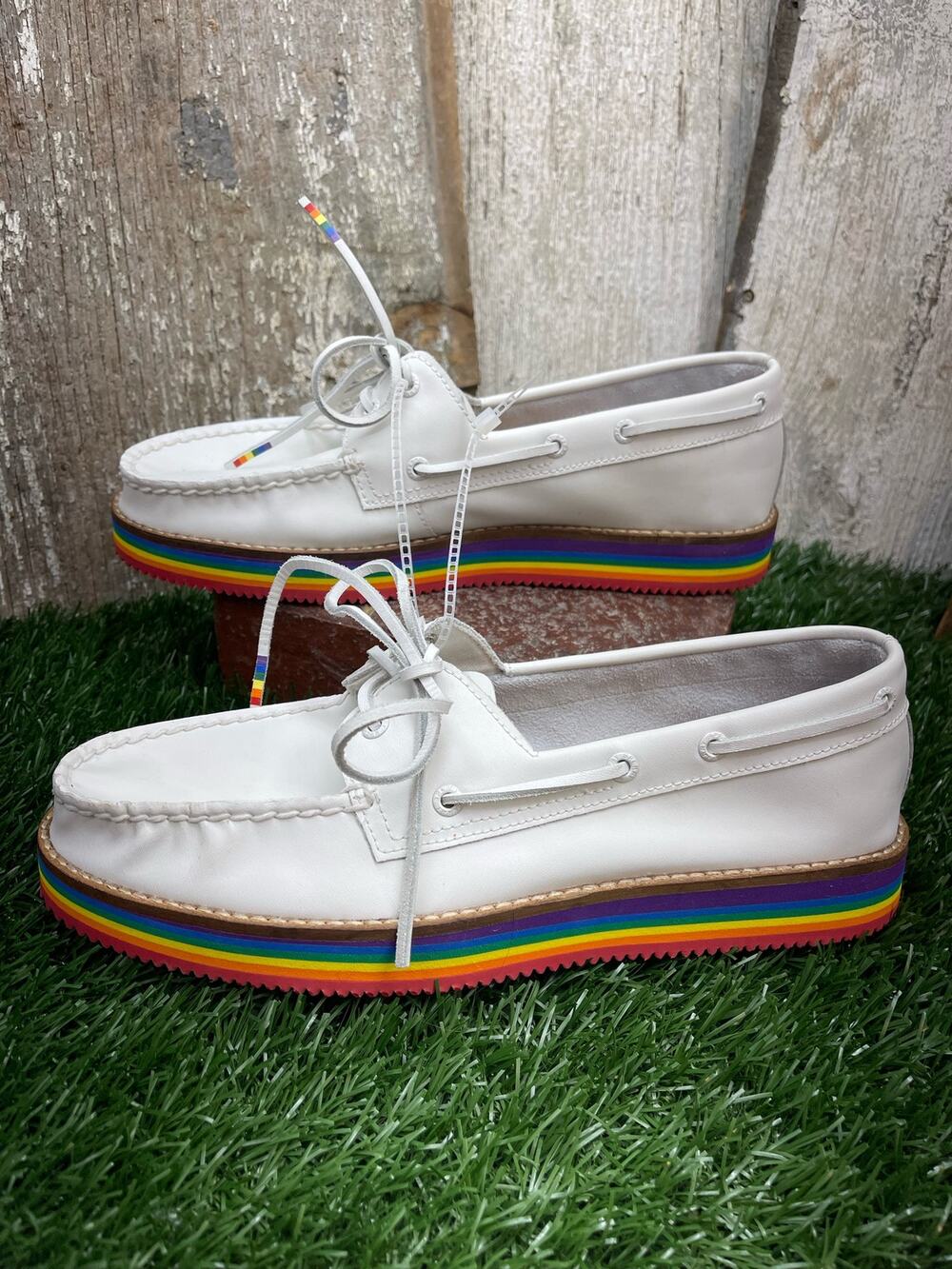 Sperry Stacked Pride Rainbow Boat Shoes Women's 8.5